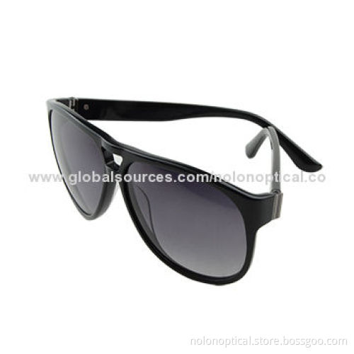 Acetate Sunglasses in Black with UV400 Protection, Customized Logos Available